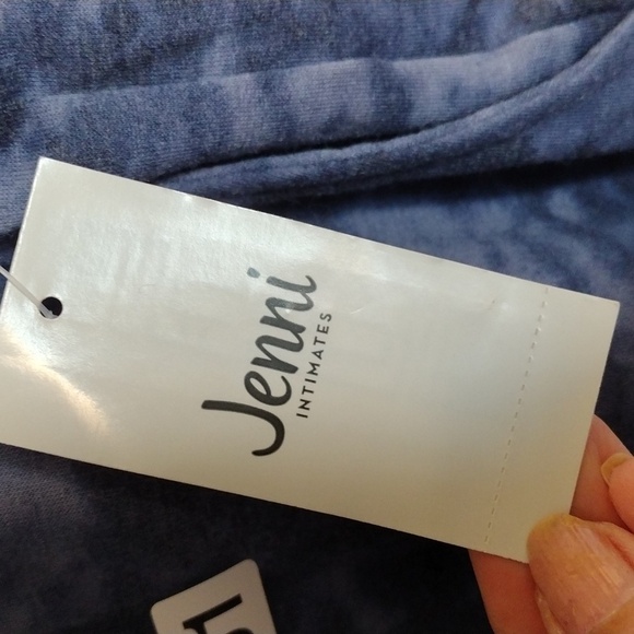 Jenni Pajama Pants Women XXL Blue Tie Dye High Rise Wide Leg Lounge Comfy Travel - Picture 4 of 12